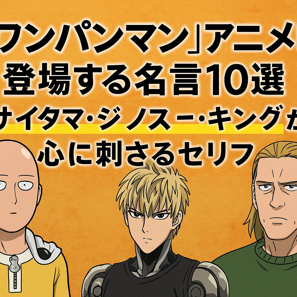 ワン パンマン 名言